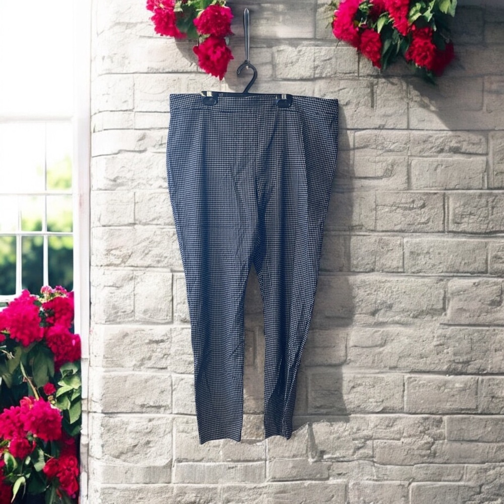 Reitmans Gingham Stretch Pull-On Pants